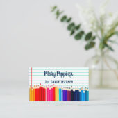 Sociale media | Papier voor leerkrachten Visitekaartje (Staand voorkant)