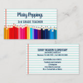 Sociale media | Papier voor leerkrachten Visitekaartje (Voorkant / Achterkant)