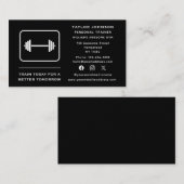 Sociale Media Persoonlijke Trainer Fitnessinstruct Visitekaartje (Voorkant / Achterkant)