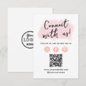 Sociale media QR-code Een verbinding met ons Visit Kaart (Voorkant / Achterkant)