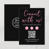 Sociale media QR-code Een verbinding met ons Visit Kaart (Voorkant / Achterkant)