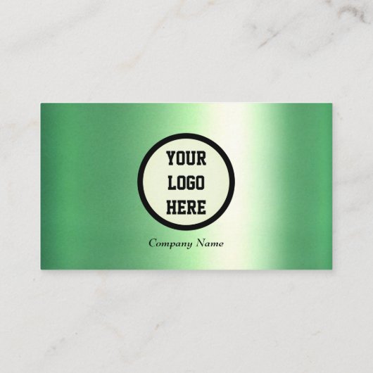 Sociale media QR Code Emerald Green Metallic Visitekaartje (Achterkant)