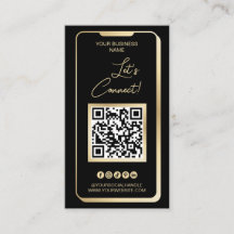 Sociale media QR-code Feminine Moderne Gold Busine