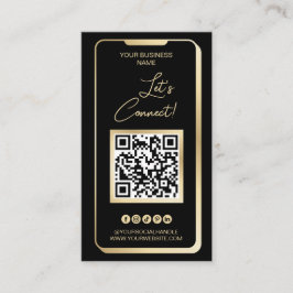 Sociale media QR-code Feminine Moderne Gold Busine Visitekaartje
