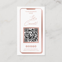 Sociale media QR-code Feminine Moderne Roos Gold B