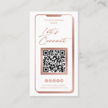 Sociale media QR-code Feminine Moderne Roos Gold B