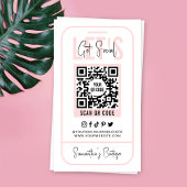 Sociale media QR-code Feminine Pink Modern Visitekaartje
