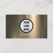 Sociale media QR Code Koper Gold Metallic Visitekaartje (Achterkant)