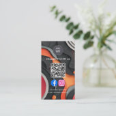 Sociale Media QR Code Modern Pro Minimalistisch St Visitekaartje (Staand voorkant)