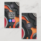 Sociale Media QR Code Modern Pro Minimalistisch St Visitekaartje (Voorkant / Achterkant)