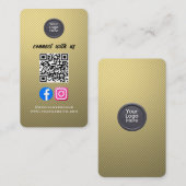 Sociale Media QR Code Modern Pro Minimalistisch St Visitekaartje (Voorkant / Achterkant)