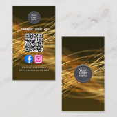 Sociale Media QR Code Modern Pro Minimalistisch St Visitekaartje (Voorkant / Achterkant)