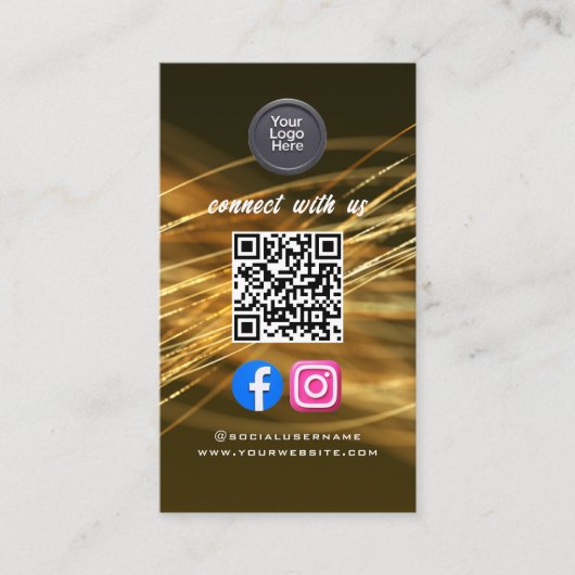 Sociale Media QR Code Modern Pro Minimalistisch St Visitekaartje (Voorkant)