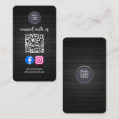 Sociale Media QR Code Modern Pro Minimalistisch St Visitekaartje (Voorkant / Achterkant)