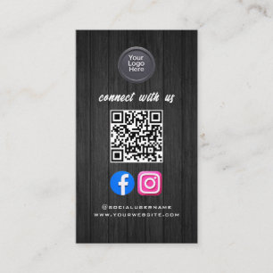 Sociale Media QR Code Modern Pro Minimalistisch St Visitekaartje