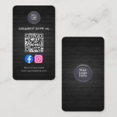 Sociale Media QR Code Modern Pro Minimalistisch St Visitekaartje (Voorkant / Achterkant)