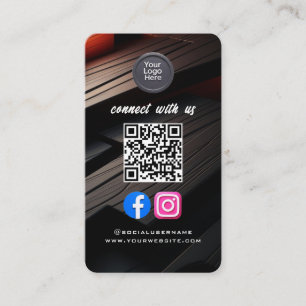 Sociale Media QR Code Modern Pro Minimalistisch St Visitekaartje