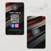 Sociale Media QR Code Modern Pro Minimalistisch St Visitekaartje (Voorkant / Achterkant)