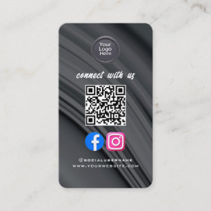 Sociale Media QR Code Modern Pro Minimalistisch St Visitekaartje
