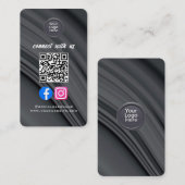Sociale Media QR Code Modern Pro Minimalistisch St Visitekaartje (Voorkant / Achterkant)