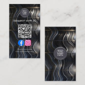 Sociale Media QR Code Modern Pro Minimalistisch St Visitekaartje (Voorkant / Achterkant)