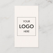 Sociale media QR-code Moderne Logo beige Visitekaartje (Achterkant)