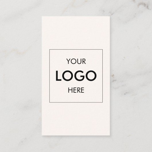 Sociale media QR-code Moderne Logo beige Visitekaartje (Achterkant)