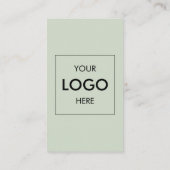 Sociale media QR-code Moderne Logo Groen Visitekaartje (Achterkant)