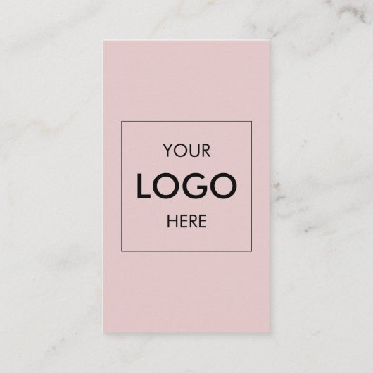 Sociale media QR-code Moderne Logo roze Visitekaartje (Achterkant)