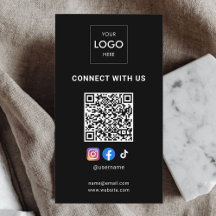 Sociale media QR-code Moderne Logo zwart
