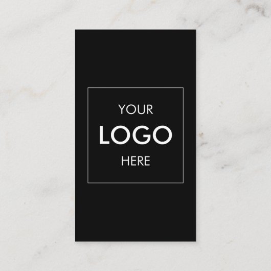 Sociale media QR-code Moderne Logo zwart Visitekaartje (Achterkant)