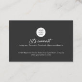 Sociale media QR code moderne make-up artistieke f Visitekaartje (Achterkant)