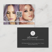 Sociale media QR code moderne make-up artistieke f Visitekaartje (Voorkant / Achterkant)