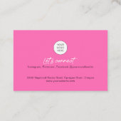 Sociale media QR code moderne make-up artistieke f Visitekaartje (Achterkant)