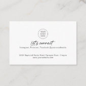 Sociale media QR-code moderne make-up artistieke f Visitekaartje (Achterkant)