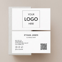 Sociale media QR Code Professional White Visitekaartje