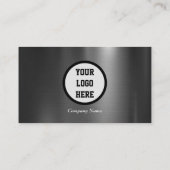Sociale media QR-code Scannable Black Metallic Visitekaartje (Achterkant)