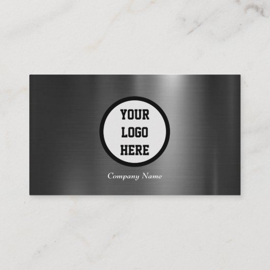 Sociale media QR-code Scannable Black Metallic Visitekaartje (Achterkant)