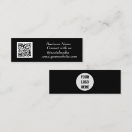Sociale media QR-code Scannable Black Professional Mini Visitekaartje