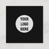 Sociale media QR-code Scannable Black Professional Vierkante Visitekaartje (Achterkant)