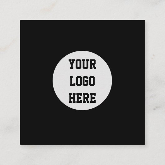 Sociale media QR-code Scannable Black Professional Vierkante Visitekaartje (Achterkant)