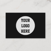 Sociale media QR-code Scannable Black Professional Visitekaartje (Achterkant)