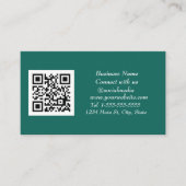 Sociale media QR-code Scannable Emerald Green Visitekaartje (Voorkant)