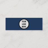 Sociale media QR Code Scannable Navy Blue Mini Visitekaartje (Achterkant)
