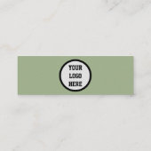 Sociale media QR Code Scannable Sage Green Modern Mini Visitekaartje (Achterkant)
