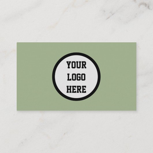 Sociale media QR-code scannable Sage Green Visitekaartje (Achterkant)