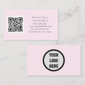 Sociale media QR-code schaalbaar Roze Professional Visitekaartje (Voorkant / Achterkant)
