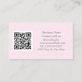 Sociale media QR-code schaalbaar Roze Professional Visitekaartje (Voorkant)