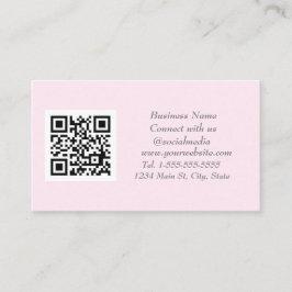 Sociale media QR-code schaalbaar Roze Professional Visitekaartje