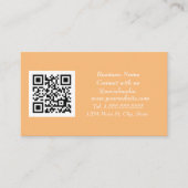 Sociale media QR-code schaalbaar Sinaasappel Visitekaartje (Voorkant)